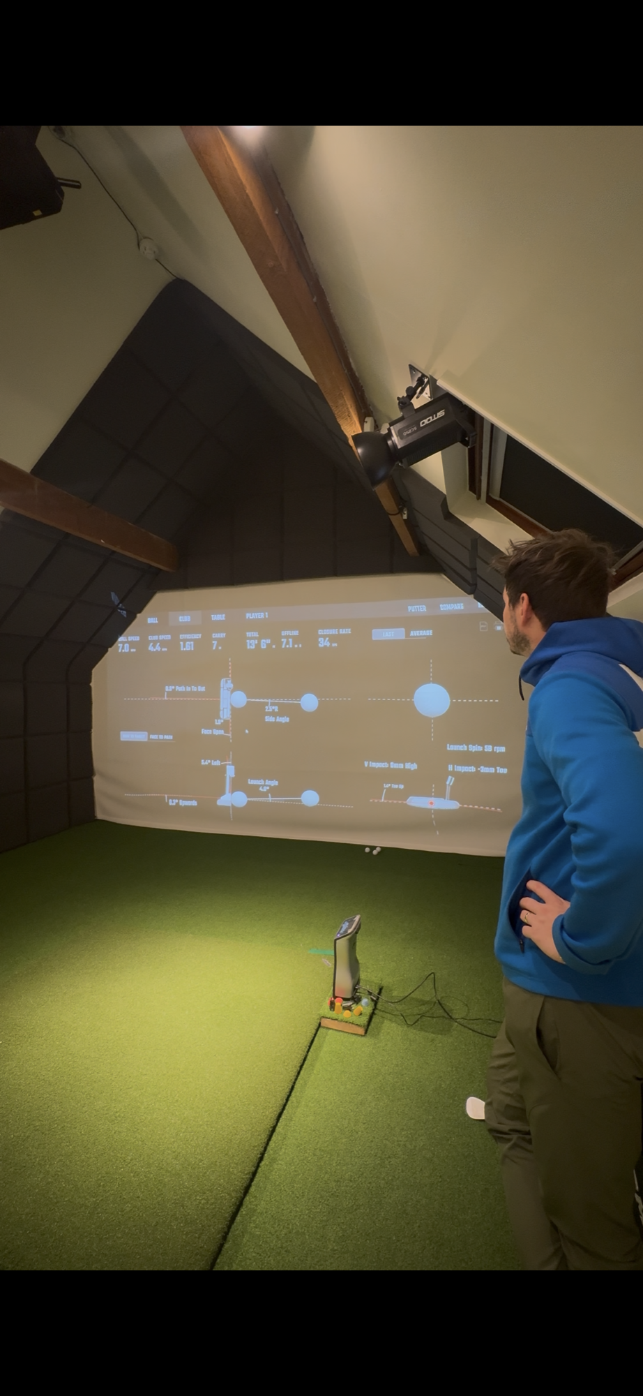 golf ball data on golf lessons with pga professional thomas rowland here at Cheshire West Golf Academy