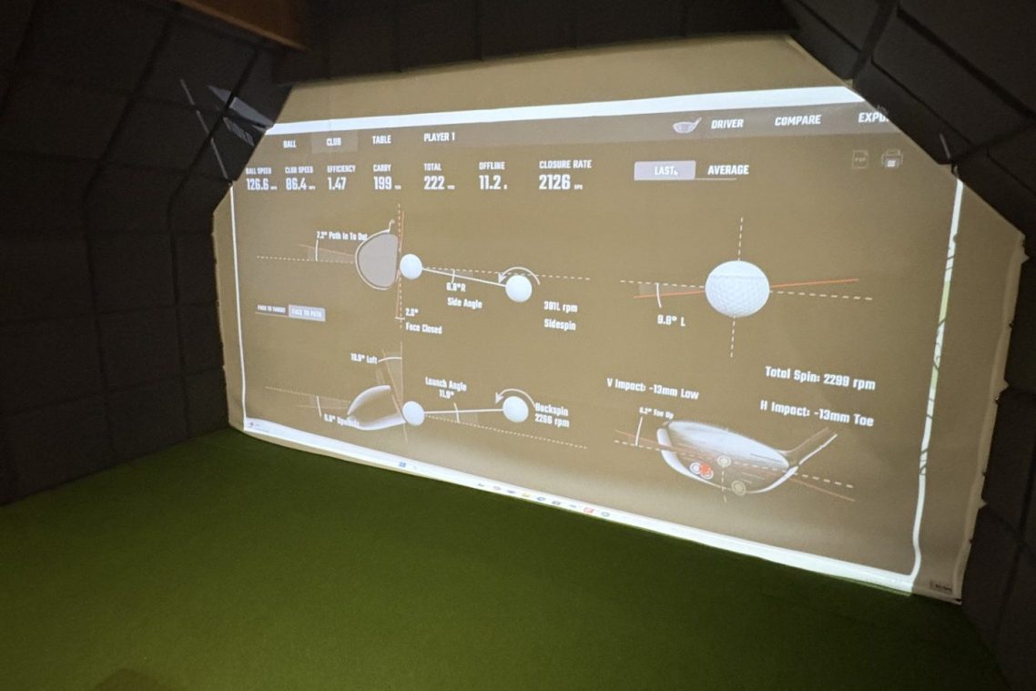 Projection of golf club data at Cheshire  West Golf Academy foresight gcquad