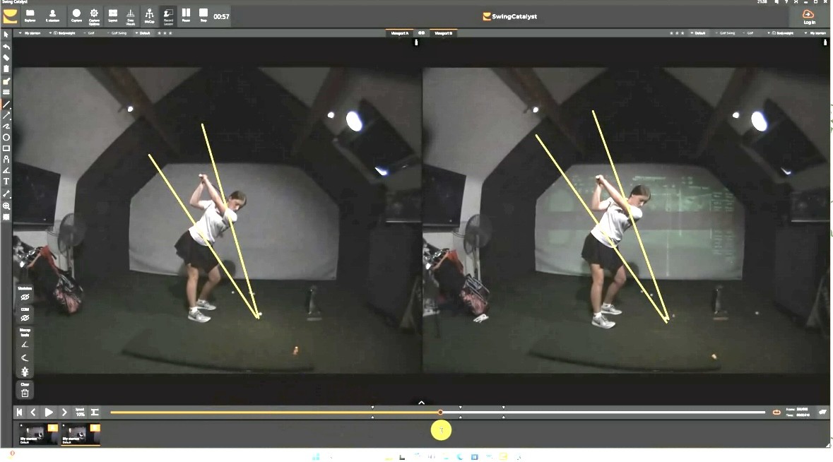 golf ball data on golf lessons with pga professional thomas rowland here at Cheshire West Golf Academy